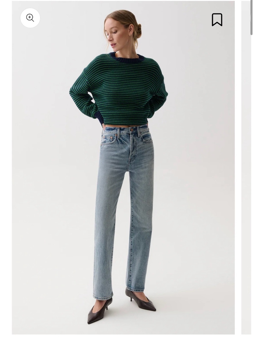 Pistola Cassie Super High Rise Straight Leg Jeans - April Showers Wash